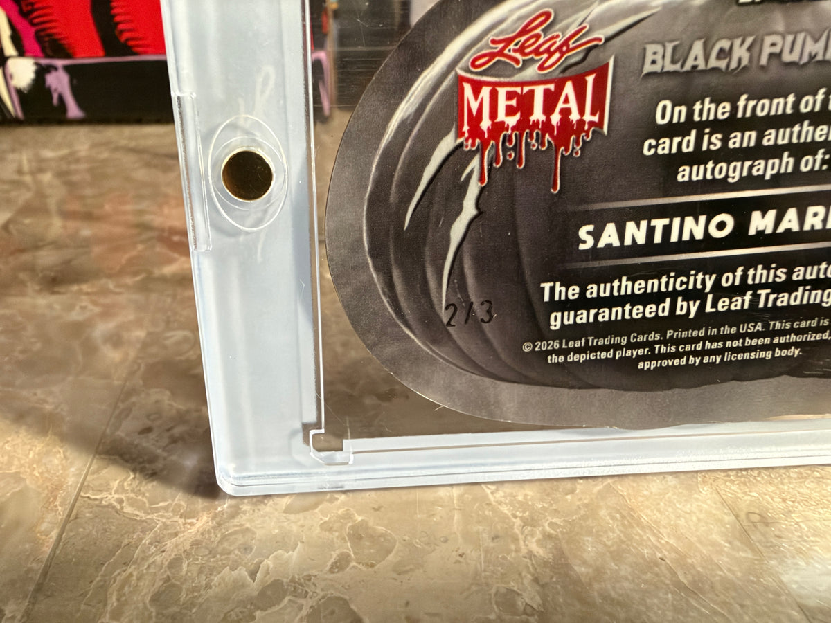 Santino Marcella 2026 Leaf Metal Halloween Black Pumpkin Auto Orange /3