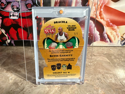 Kevin Garnett 2026 Leaf Metal Halloween Dracula Die-Cut Auto Black 1/1