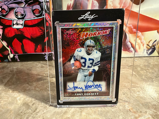 Tony Dorsett 2026 Leaf Metal Halloween Horror Auto Haunted Mansion Shimmer 1/1