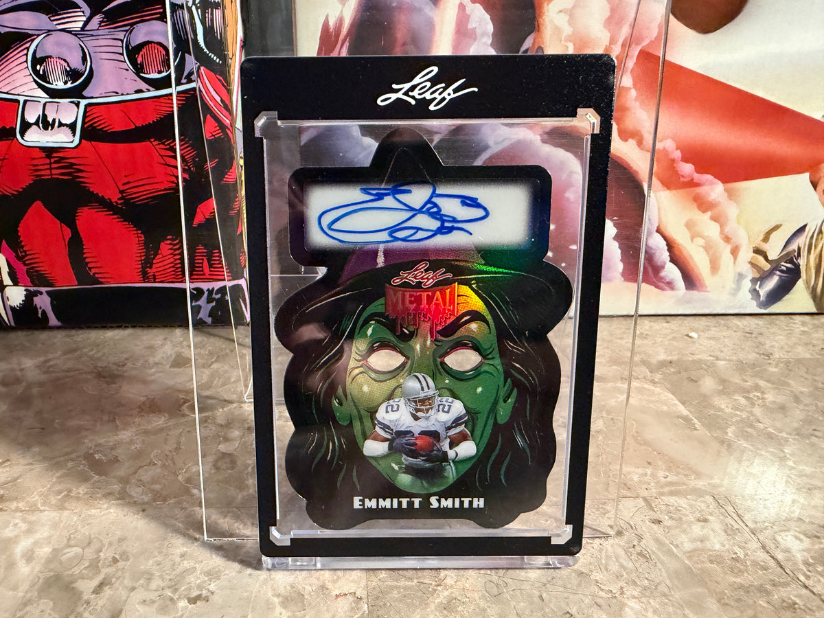 Emmitt Smith 2026 Leaf Metal Halloween Witch Die-Cut Auto Black 1/1