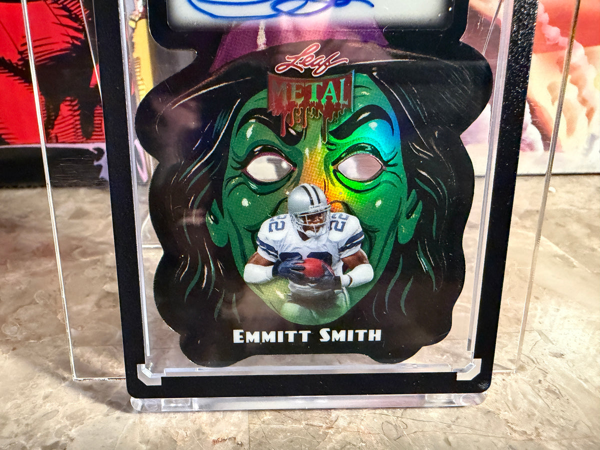 Emmitt Smith 2026 Leaf Metal Halloween Witch Die-Cut Auto Black 1/1