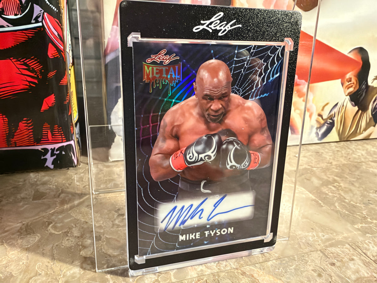 Mike Tyson 2026 Leaf Metal Halloween Base Auto Spiderwebs Prismatic /13