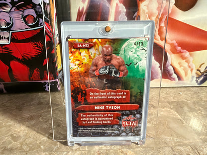 Mike Tyson 2026 Leaf Metal Halloween Base Auto Spiderwebs Prismatic /13