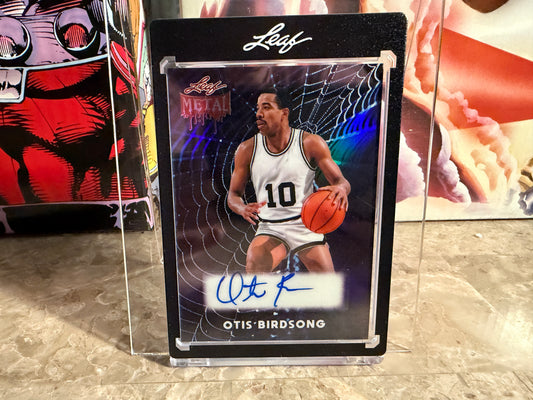 Otis Birdsong 2026 Leaf Metal Halloween Base Auto Spiderwebs Prismatic /13