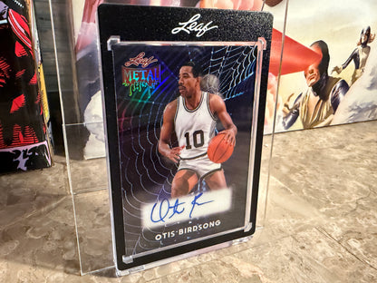 Otis Birdsong 2026 Leaf Metal Halloween Base Auto Spiderwebs Prismatic /13