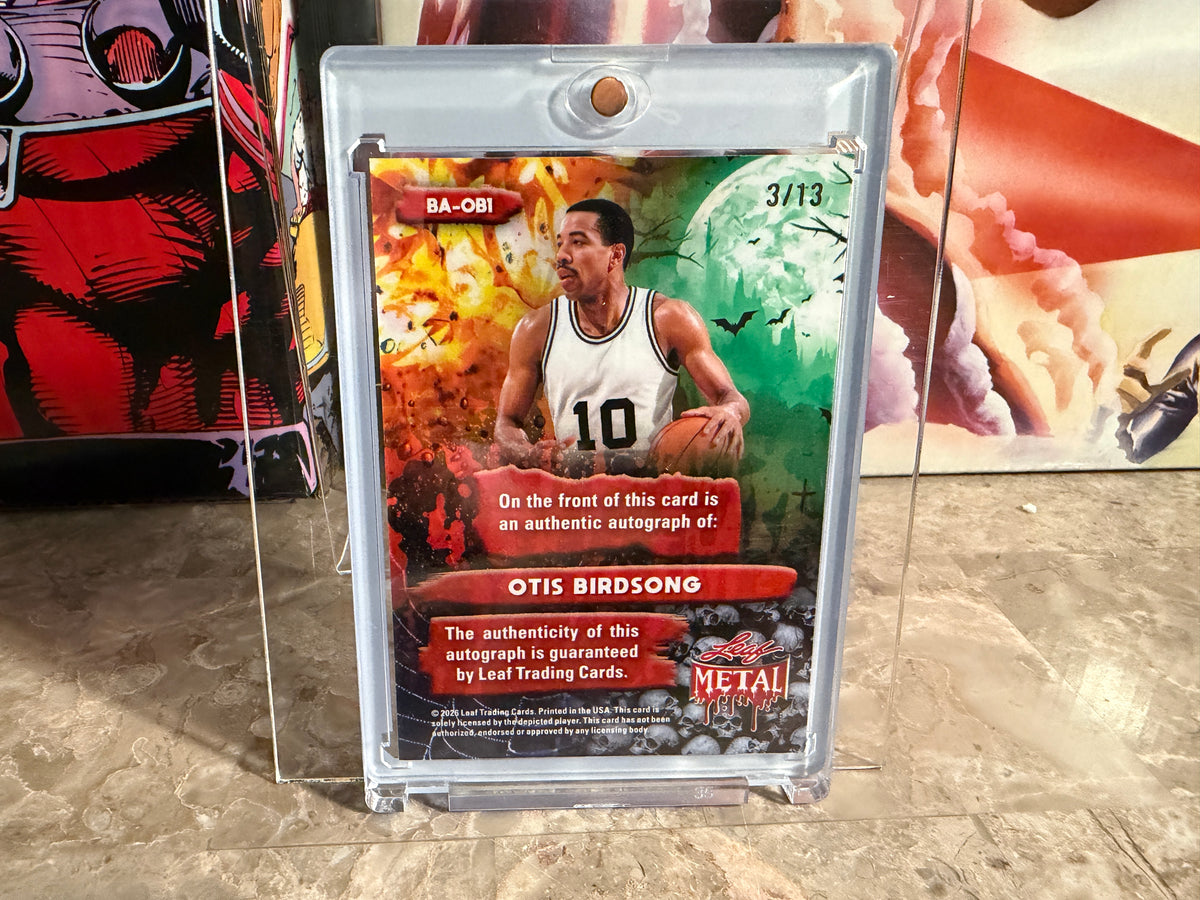Otis Birdsong 2026 Leaf Metal Halloween Base Auto Spiderwebs Prismatic /13