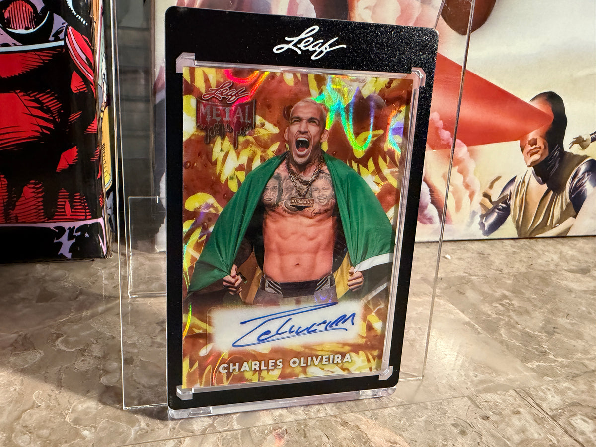 Charles Oliveira 2026 Leaf Metal Halloween Base Auto Pumpkins Lava 1/1