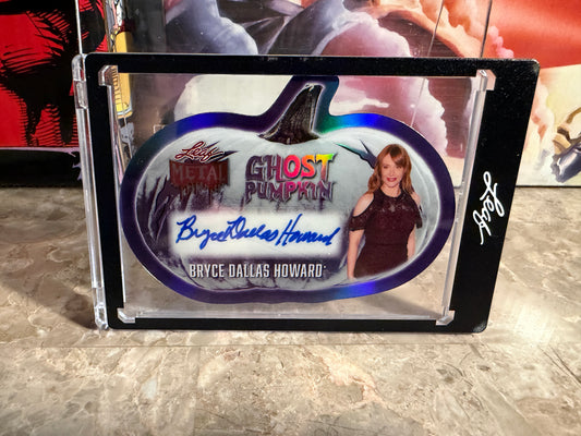Bryce Dallas Howard 2026 Leaf Metal Halloween Ghost Pumpkin Auto Purple /8