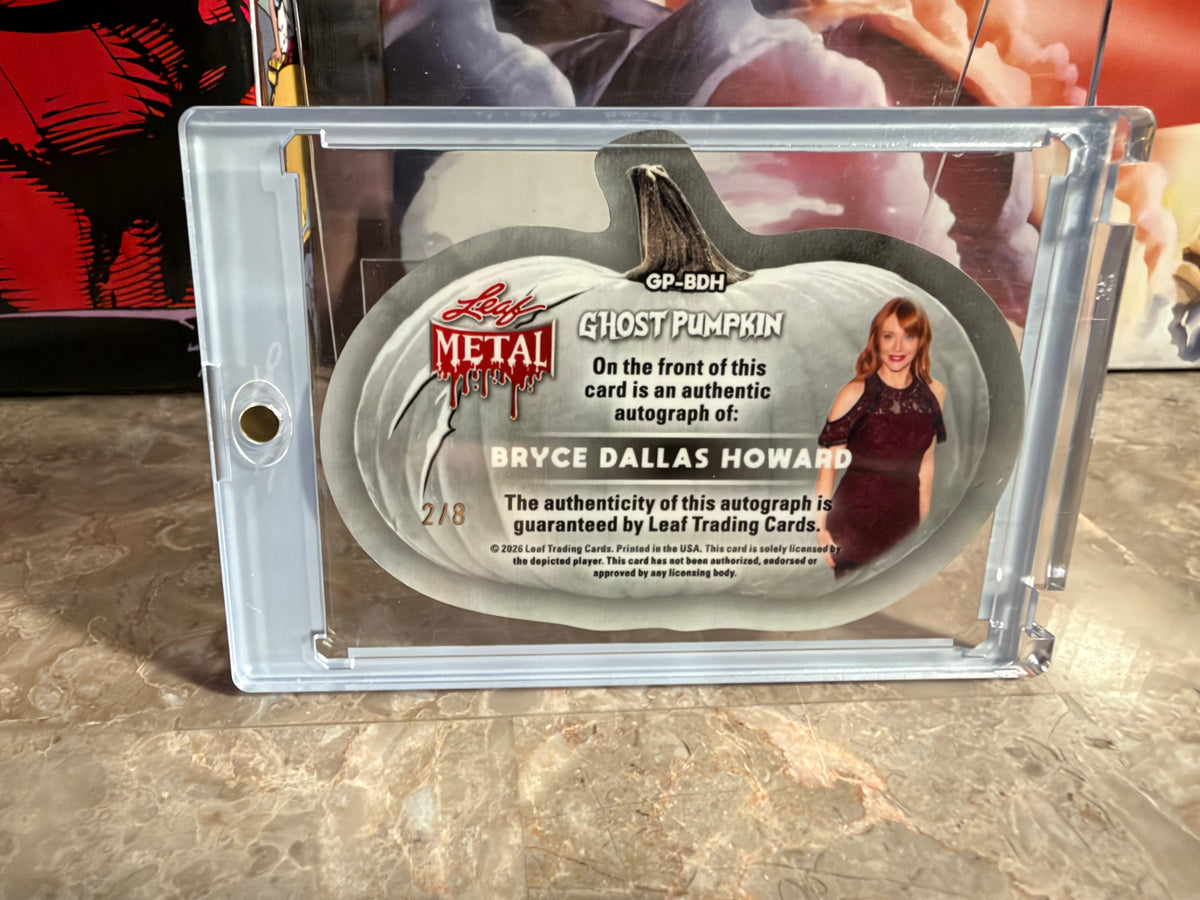 Bryce Dallas Howard 2026 Leaf Metal Halloween Ghost Pumpkin Auto Purple /8