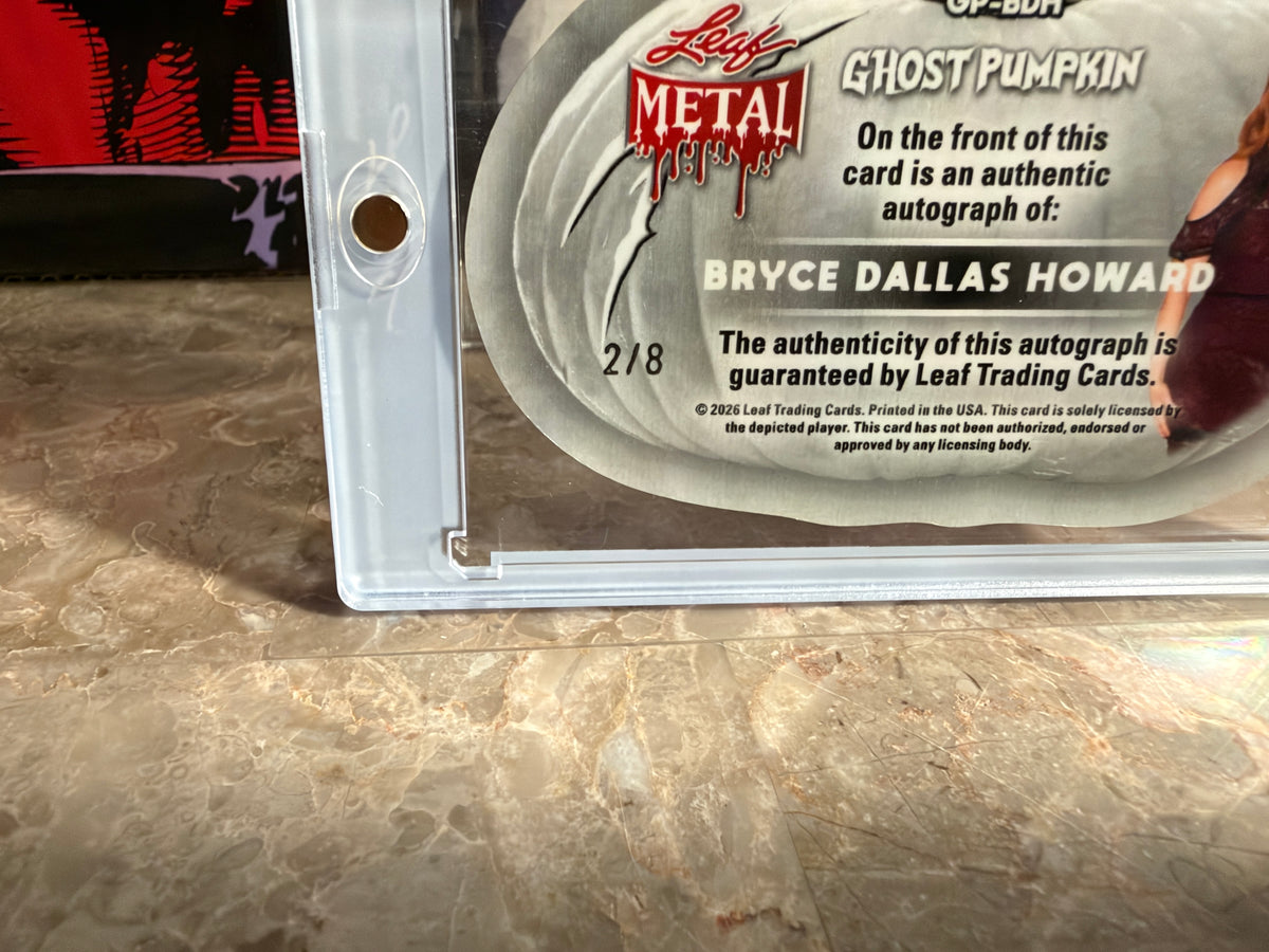Bryce Dallas Howard 2026 Leaf Metal Halloween Ghost Pumpkin Auto Purple /8