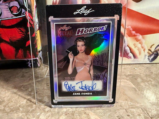 Jane Fonda 2026 Leaf Metal Halloween Horror Auto Black Crow Prismatic 1/1