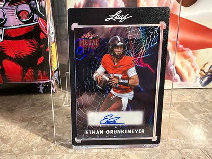 Ethan Grunkemeyer 2026 Leaf Metal Halloween Base Auto Spiderwebs Lava 1/1