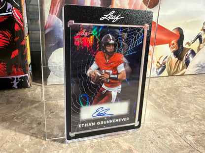 Ethan Grunkemeyer 2026 Leaf Metal Halloween Base Auto Spiderwebs Lava 1/1
