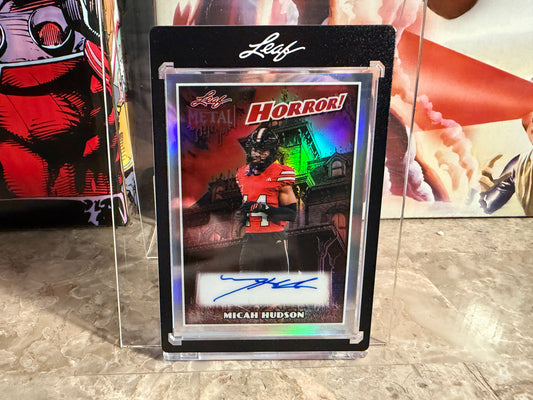 Micah Hudson 2026 Leaf Metal Halloween Horror Auto Prismatic 1/1