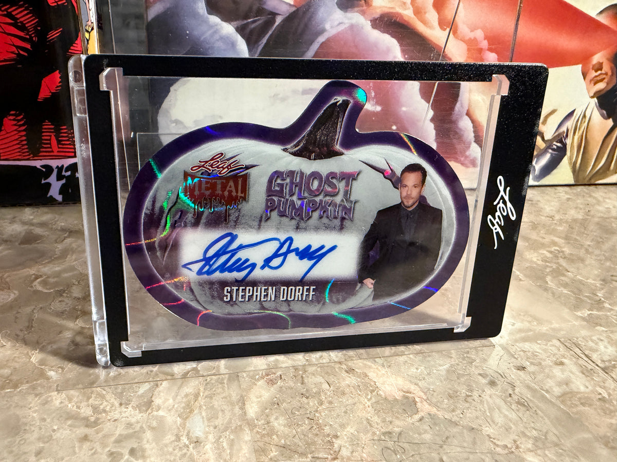 Steven Dorff 2026 Leaf Metal Halloween Ghost Pumpkin Auto Purple Lava 1/1