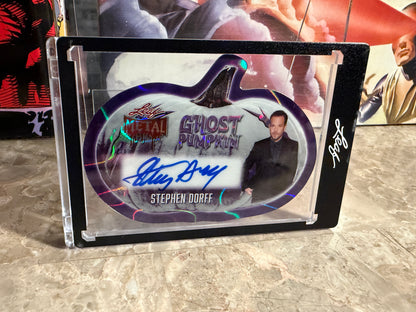 Steven Dorff 2026 Leaf Metal Halloween Ghost Pumpkin Auto Purple Lava 1/1