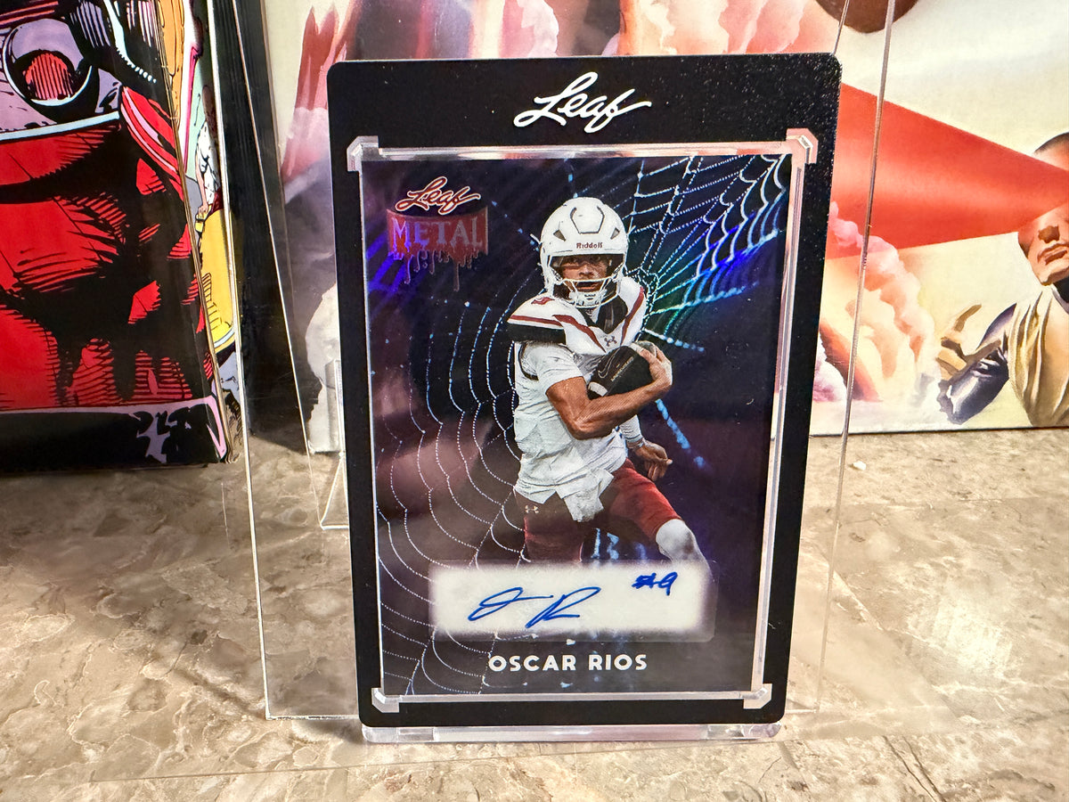 Oscar Rios 2026 Leaf Metal Halloween Base Auto Spiderwebs Prismatic /13