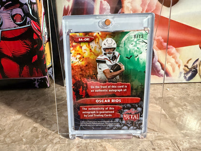 Oscar Rios 2026 Leaf Metal Halloween Base Auto Spiderwebs Prismatic /13