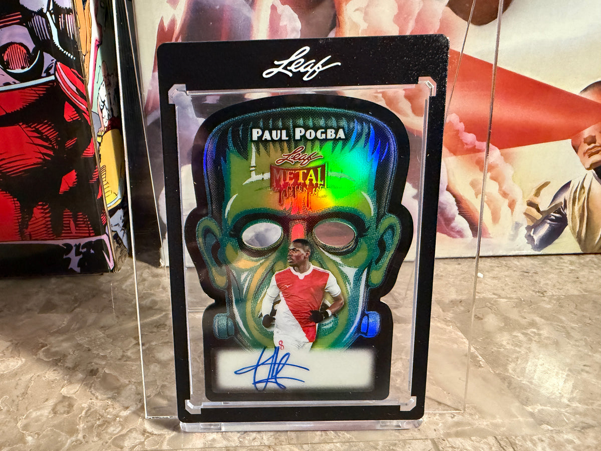 Paul Pogba 2026 Leaf Metal Halloween Frankenstein Die-Cut Auto Black 1/1