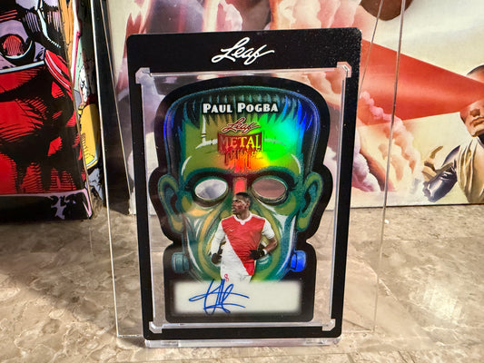 Paul Pogba 2026 Leaf Metal Halloween Frankenstein Die-Cut Auto Black 1/1