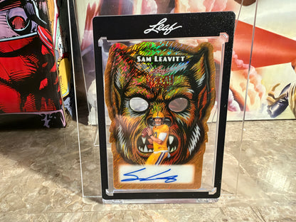 Sam Leavitt 2026 Leaf Metal Halloween Werewolf Auto Die-Cut Gold 1/1