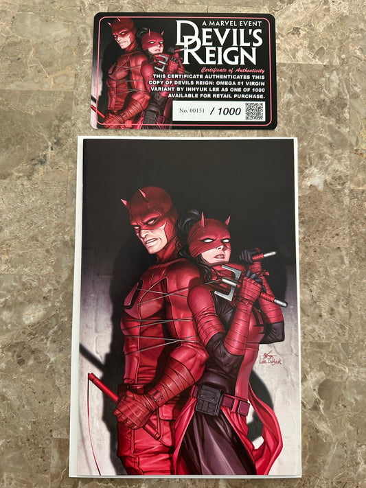 Devil's Reign #1 NM+ 9.6 (2022 Marvel) - Inhyuk Lee Virgin with COA