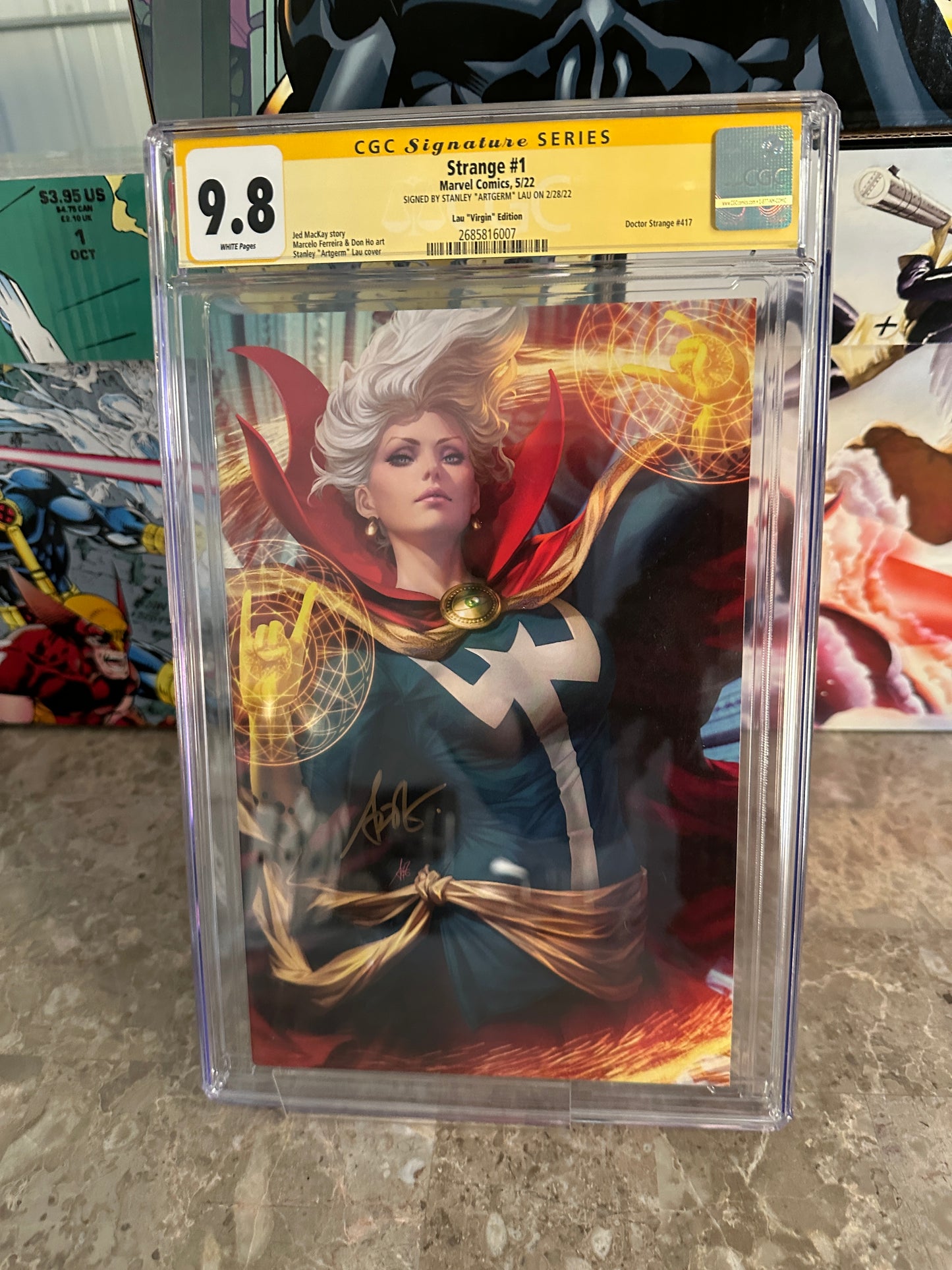 Strange #1 CGC 9.8 Lau Virgin Edition SS Gold Signature (2022 Marvel)