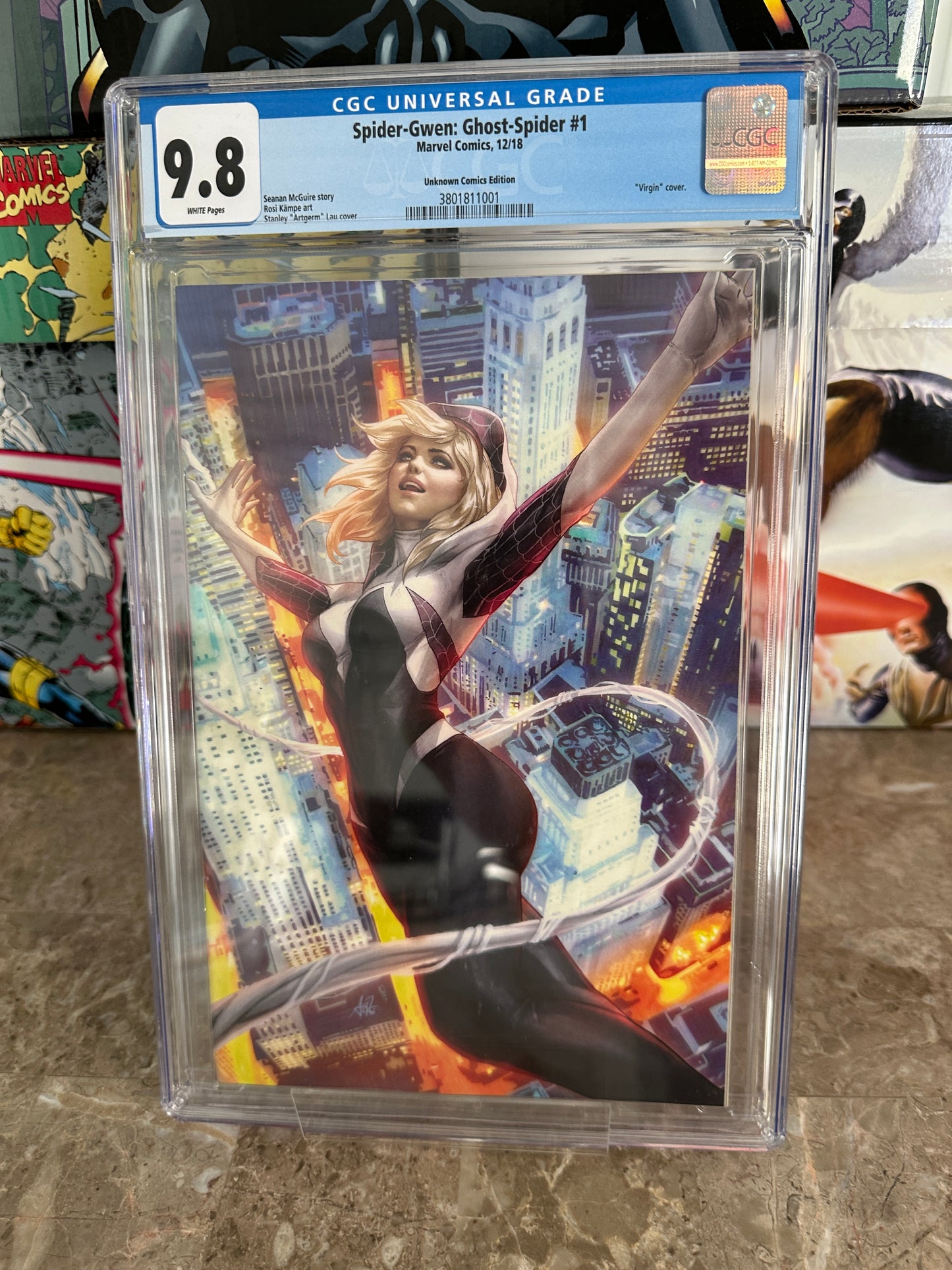 Spider-Gwen Ghost Spider #1 CGC 9.8 Unknown Comics Virgin (2018 Marvel)