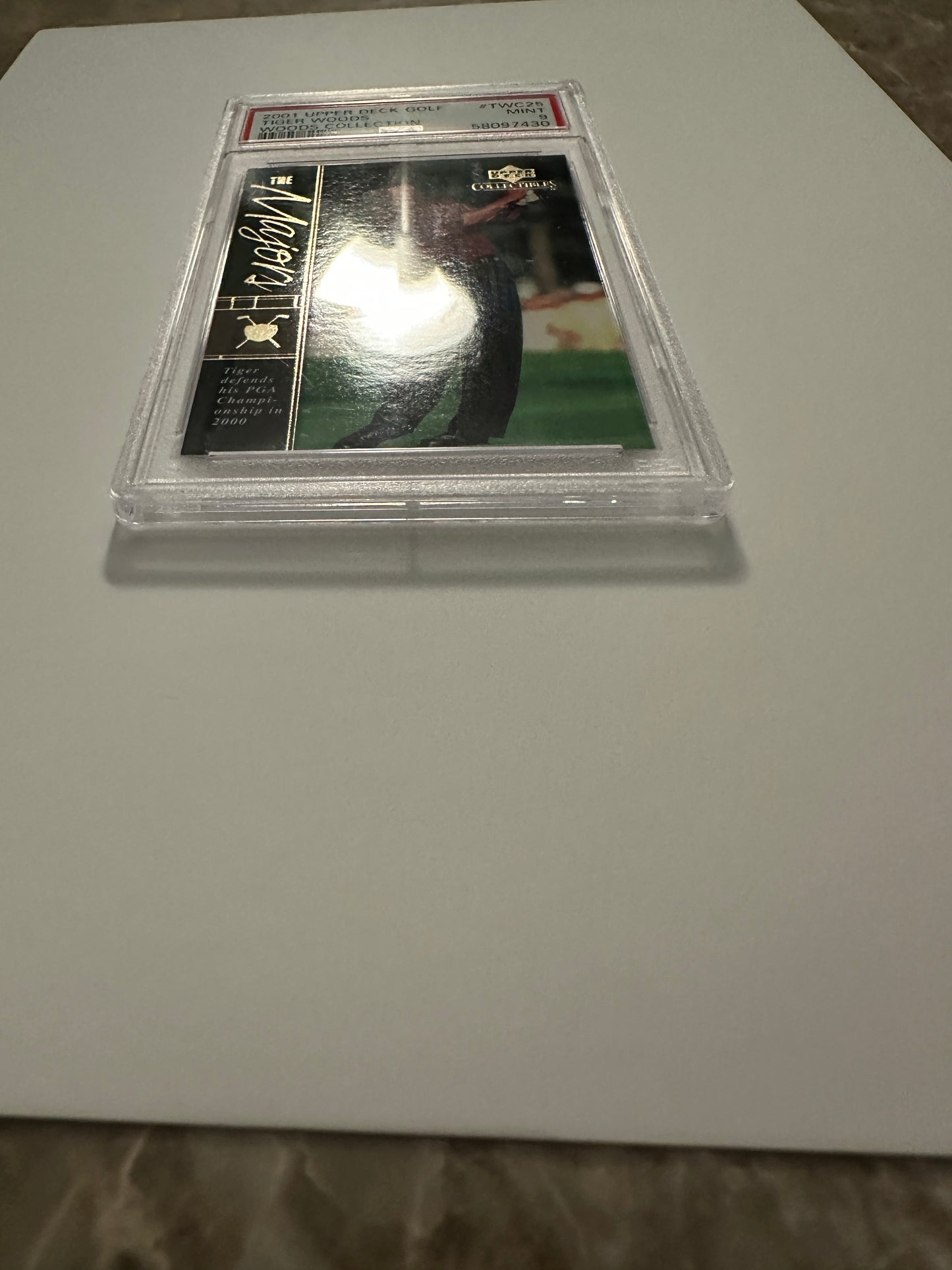 Tiger Woods #TWC25 PSA Graded Mint 9 (2001 Upper Deck Woods Collection)