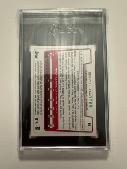 Bryce Harper #10 SGC/PSA Graded Mint 9.5 (2012 Bowman)