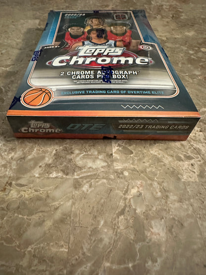 2022-2023 Topps Chrome Overtime Elite Basketball Hobby Box Factory Sealed
