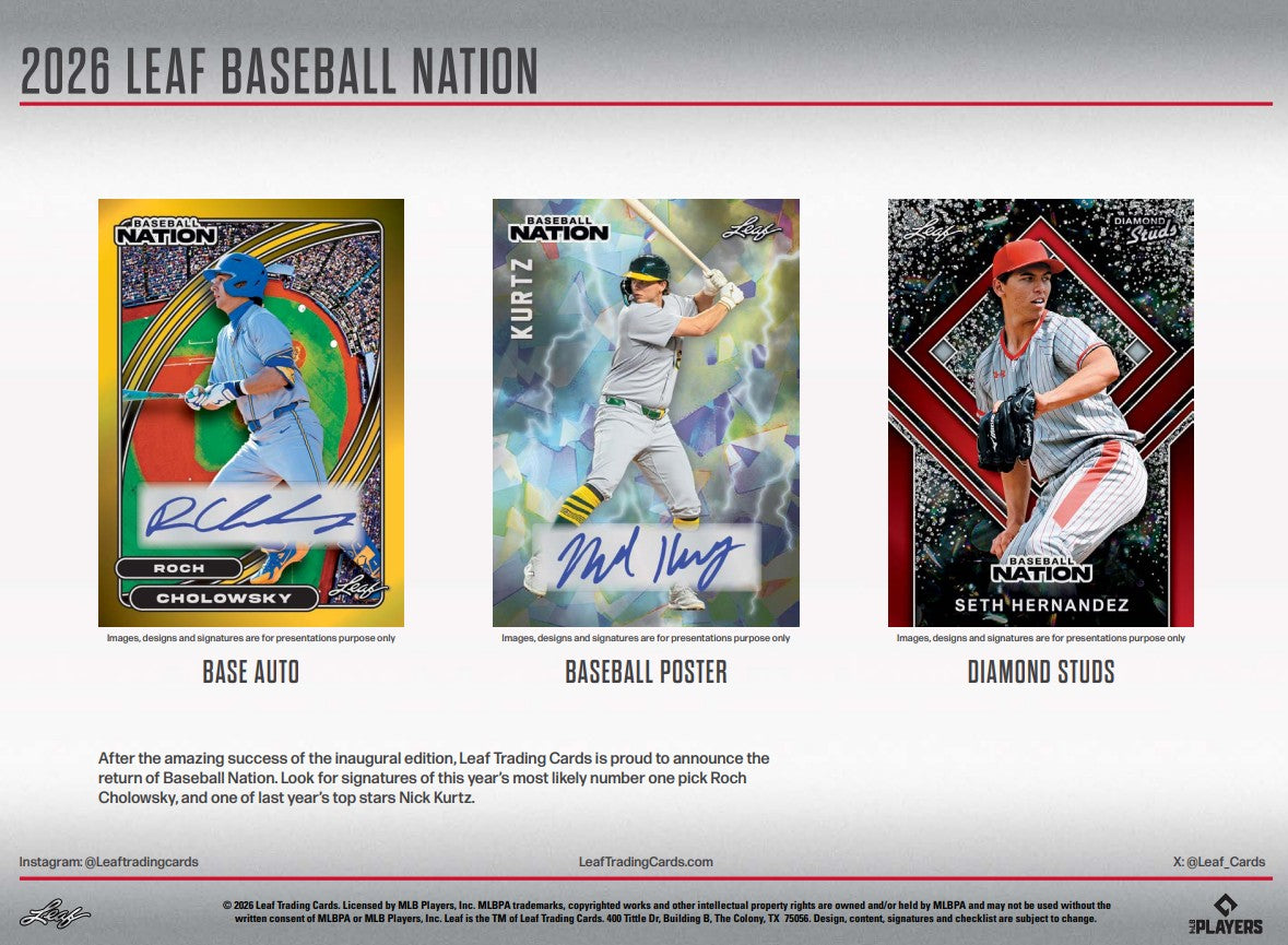 2026 Leaf Baseball Nation Hobby Box Presale (May TBD)