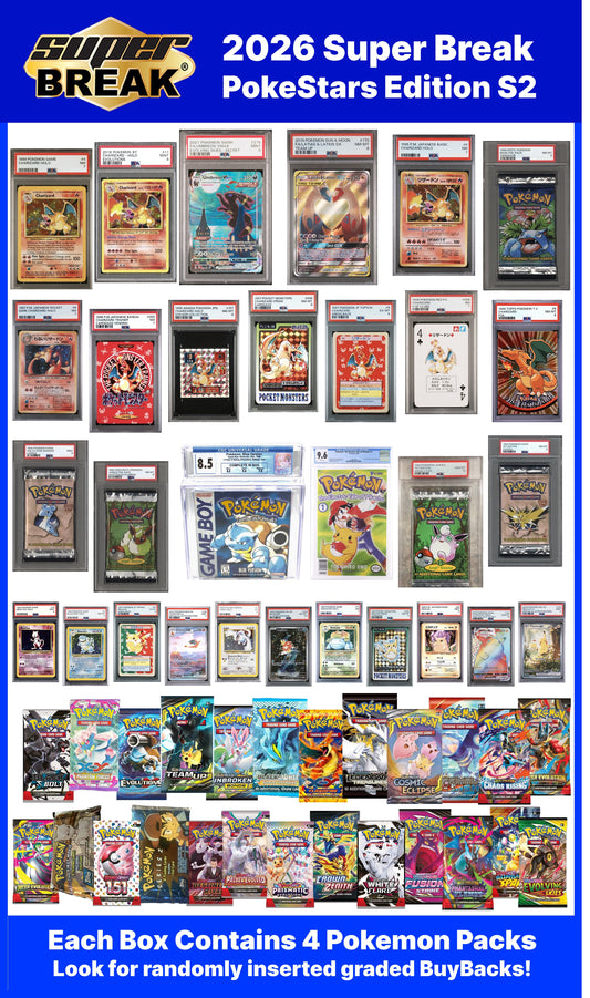 2026 Super Break Pokemon PokeStars Series 2 Hobby Box