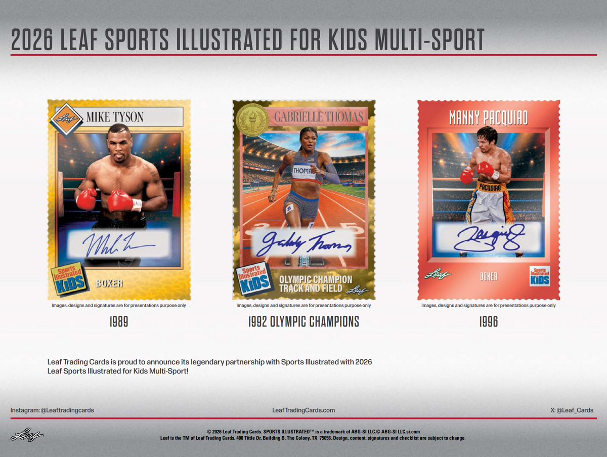2026 Leaf Sports Illustrated For Kids Multi-Sport Hobby Box