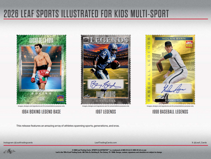 2026 Leaf Sports Illustrated For Kids Multi-Sport Hobby Box