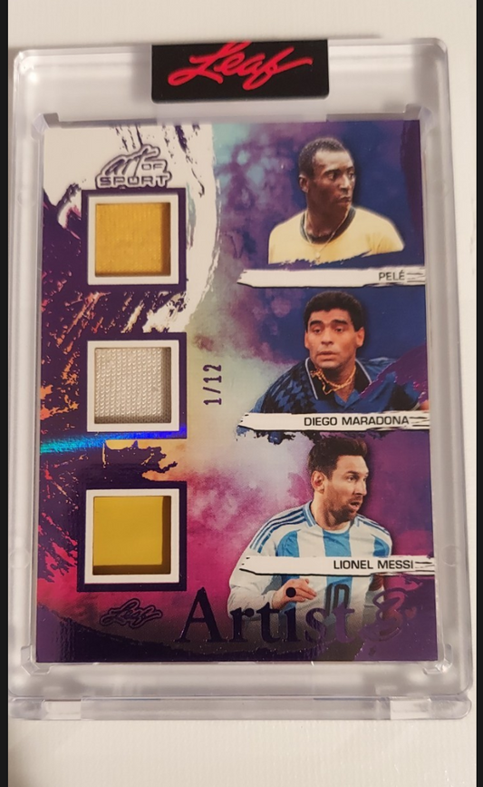 (2026/08/16) 2026 Leaf Art of Sport Artist 3 Pele Maradona Messi /12