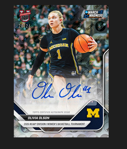 Topps Bowman U Now March Madness Hobby Box (2026) - 3 Autos