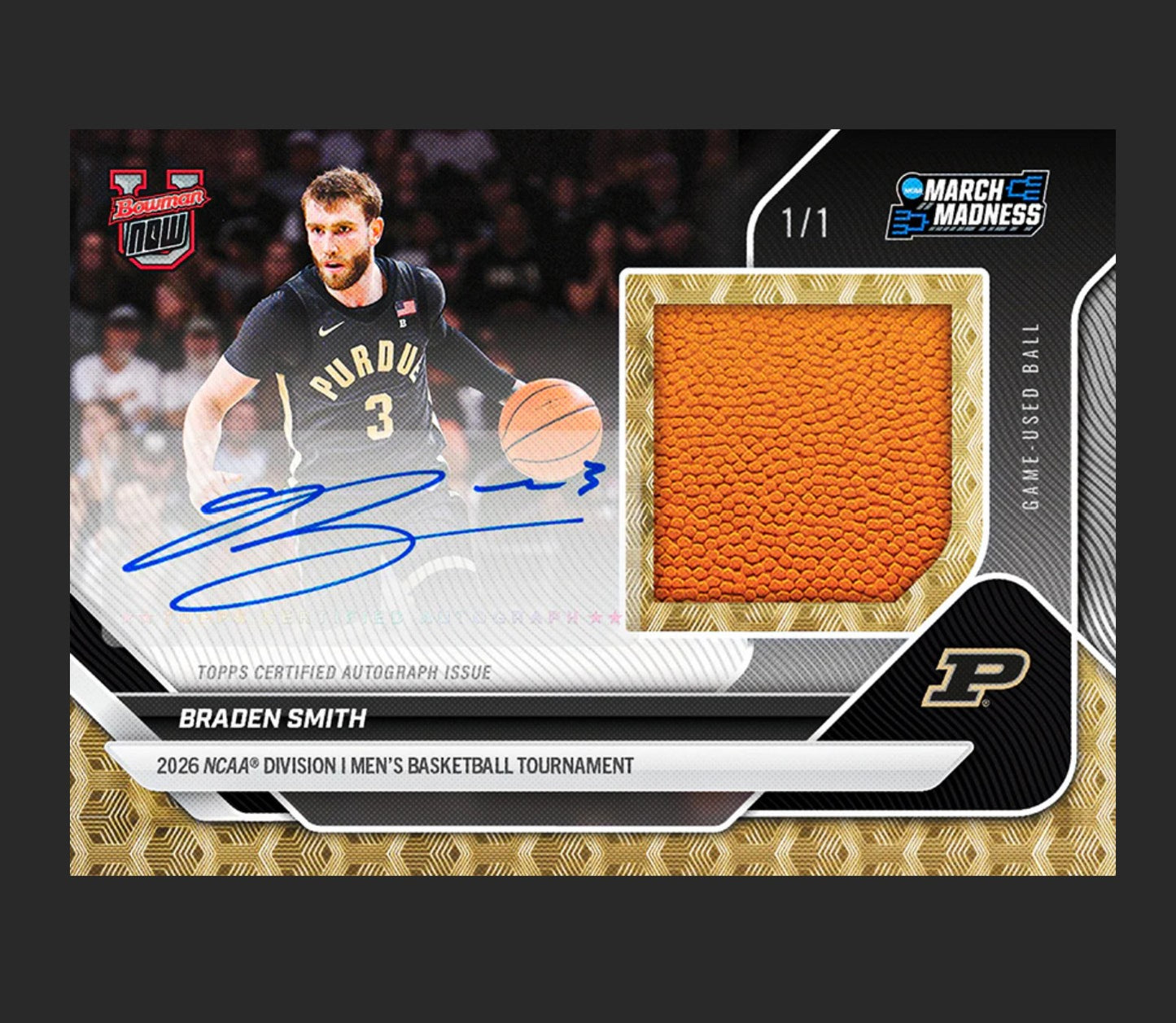 Topps Bowman U Now March Madness Hobby Box (2026) - 3 Autos