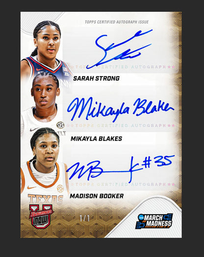 Topps Bowman U Now March Madness Hobby Box (2026) - 3 Autos