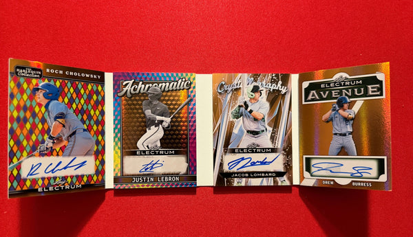 (2026/06/18) 2026 Leaf Electrum Collection Draft Quad Auto Booklet Cholowsky LeBron Lombard Burress