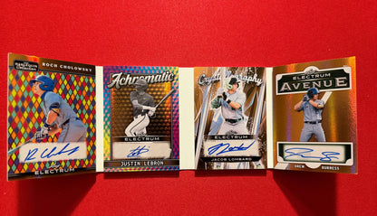 2026 Leaf Electrum Collection Draft Quad Auto Booklet Cholowsky LeBron Lombard Burress