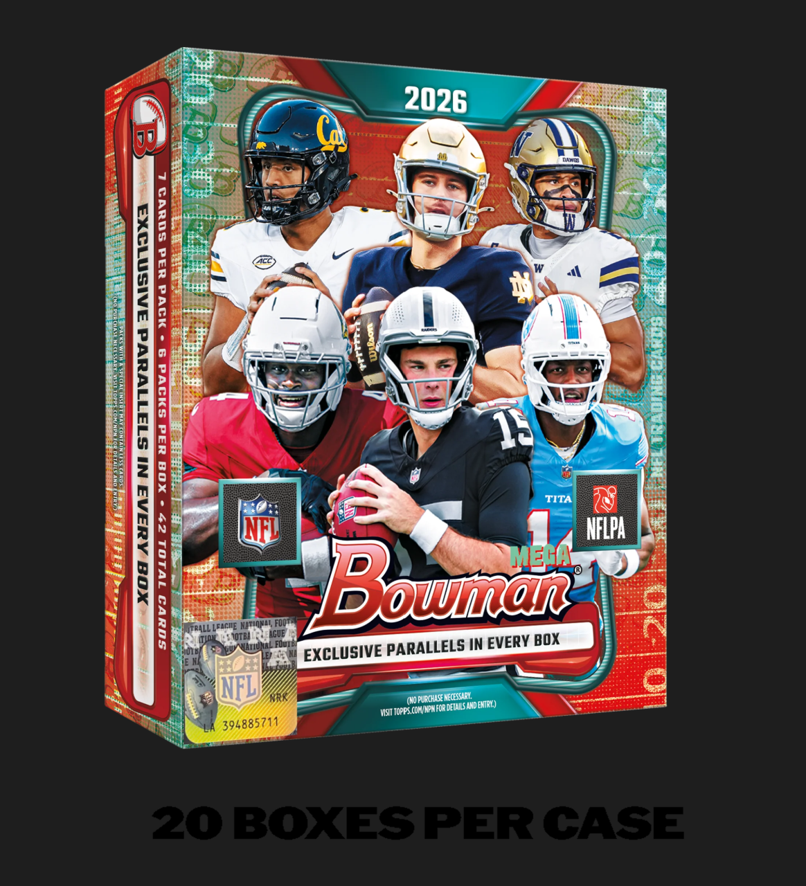 2026 Topps Bowman Football Mega 20-Box Case