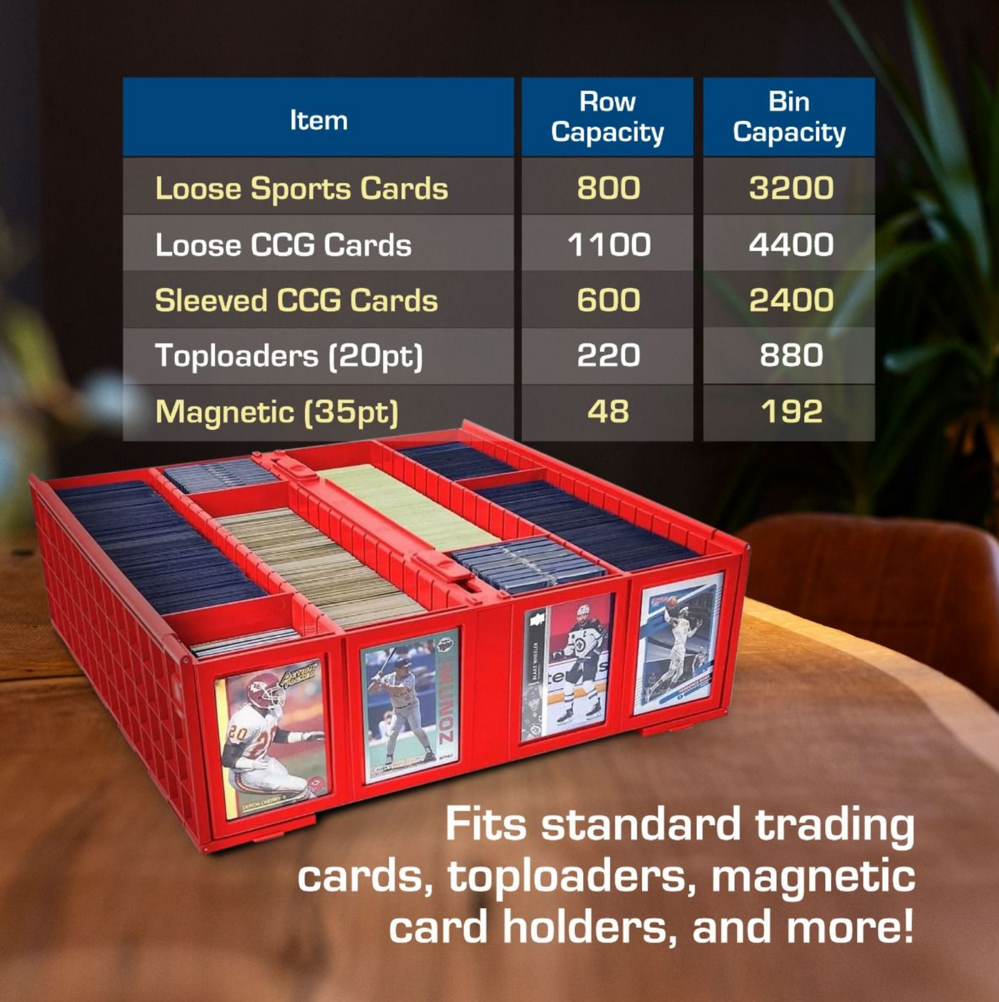BCW Collectible Card Bin Plastic Red (3200 count)