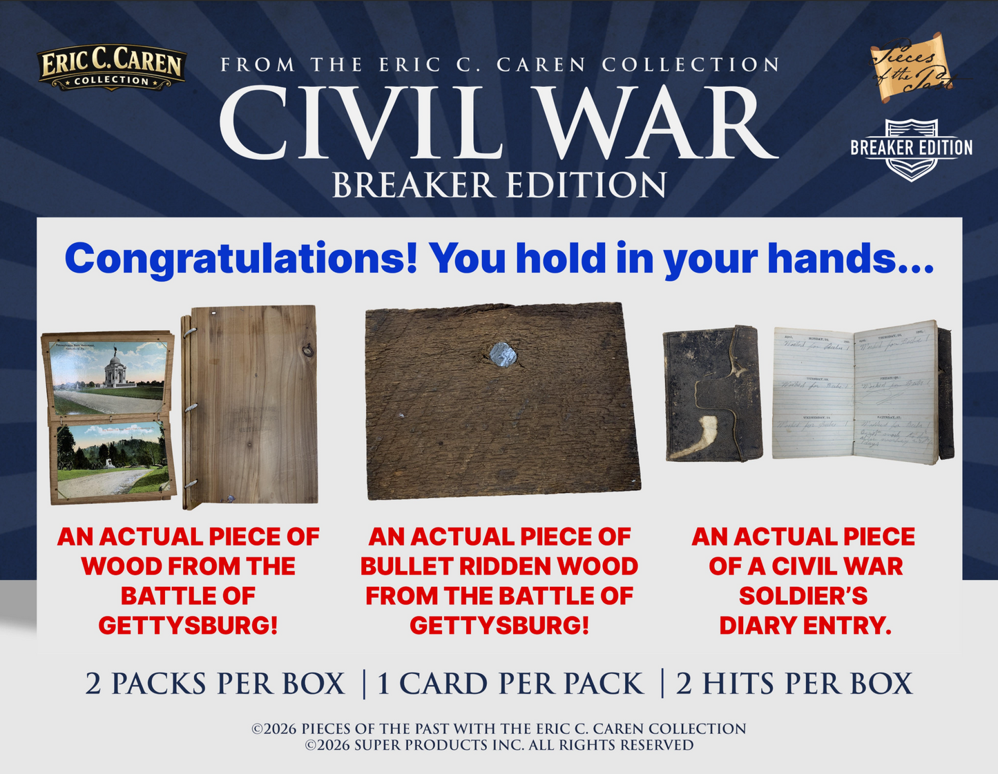2026 Pieces of the Past Caren's Civil War Breaker Edition 10-Box Case