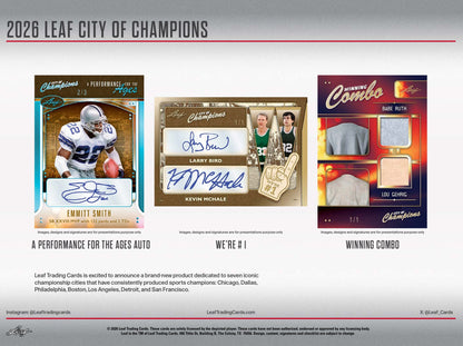 2026 Leaf City of Champions Hobby 10-Box Case