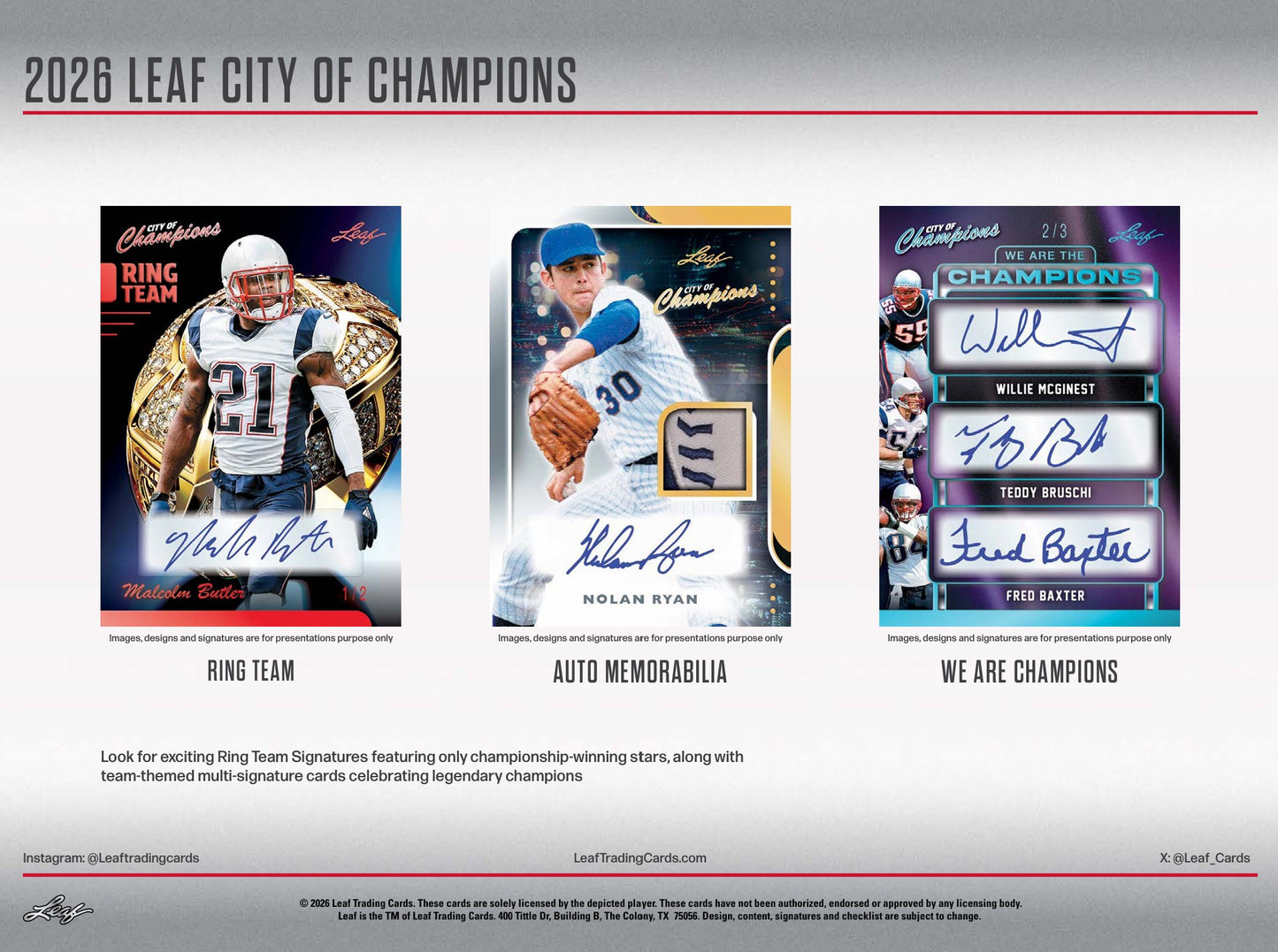 2026 Leaf City of Champions Hobby 10-Box Case