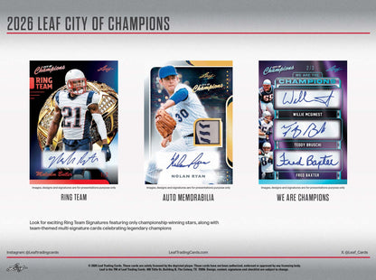 2026 Leaf City of Champions Hobby 10-Box Case