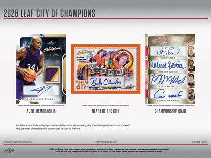2026 Leaf City of Champions Hobby 10-Box Case