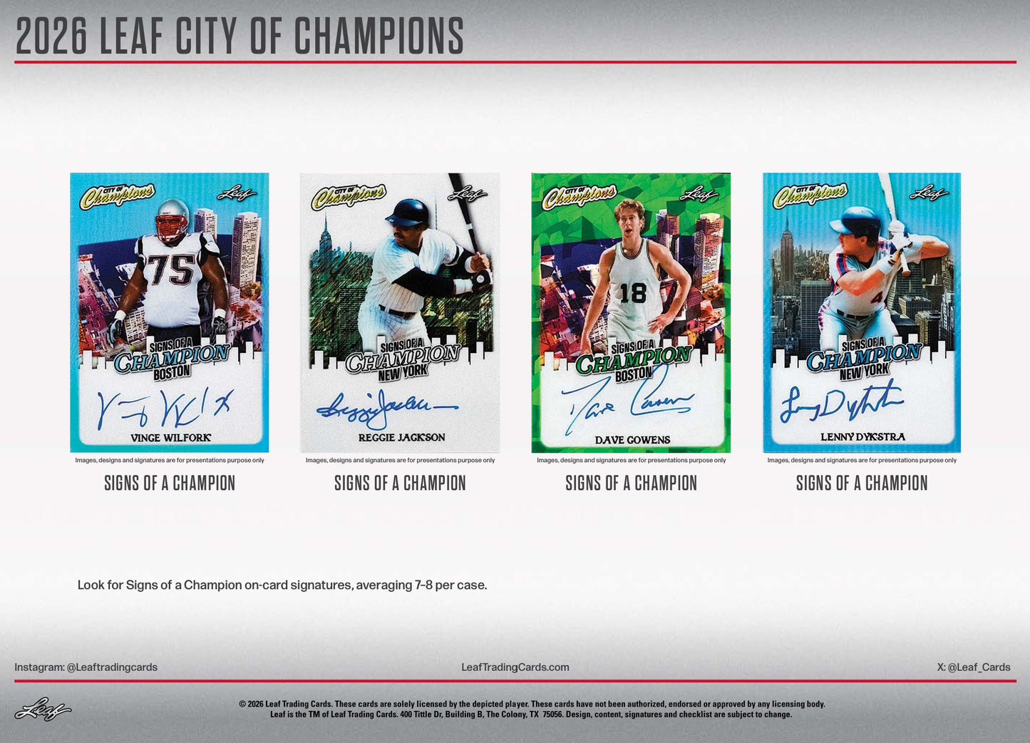 2026 Leaf City of Champions Hobby 10-Box Case