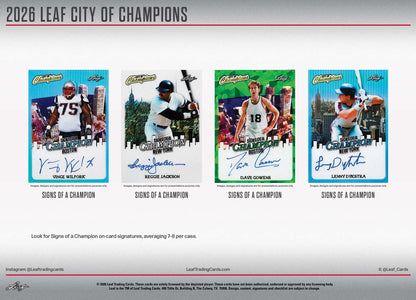 2026 Leaf City of Champions Hobby 10-Box Case